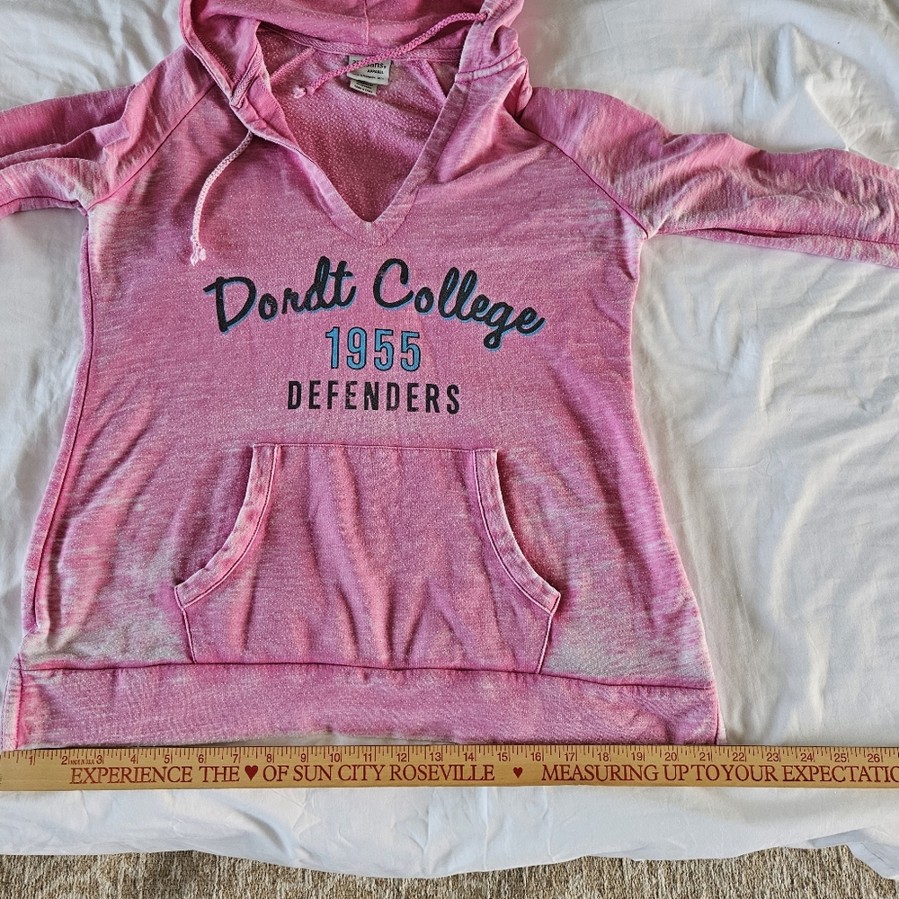 ❌️❌️SOLD❌️❌️Dordt College University Womens Medium Pink Pullover Hoodie - Picture 8 of 12